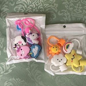 Cute Animal and Star straw cover set.